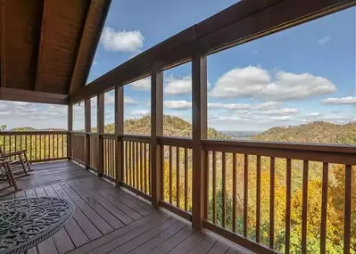 view from a smoky mountain cabin