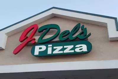 j. del's pizza in pigeon forge sign