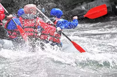 rafting in the river