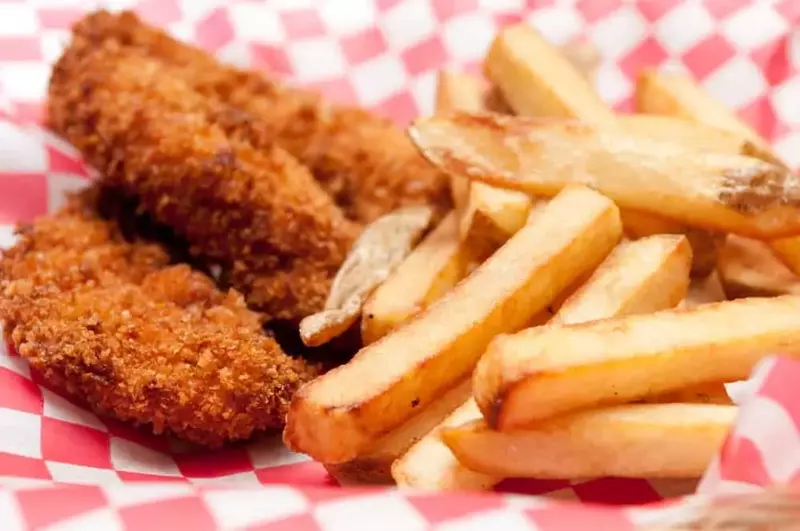 chicken tenders and fries