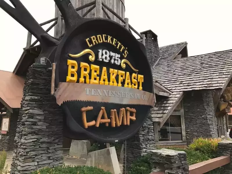 Crocketts Breakfast camp Sign