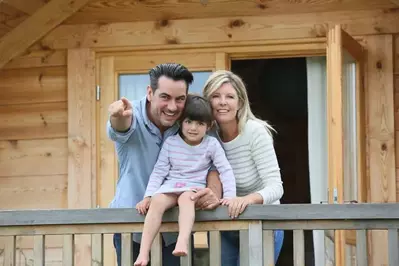 Family enjoying a vacation in a family friendly Pigeon Forge cabin