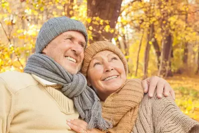 older couple enjoying a romantic Smoky Mountain getaway